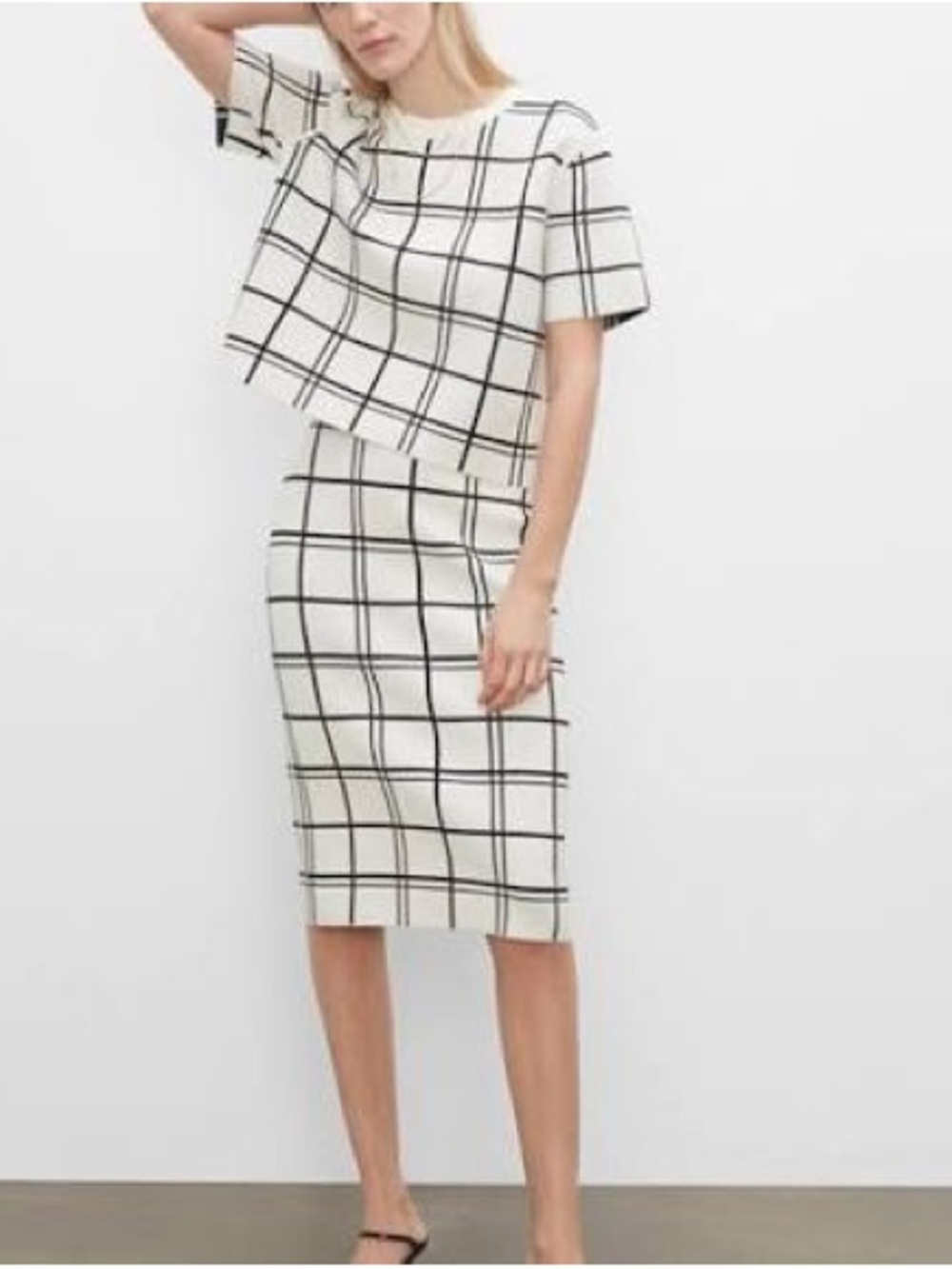 Club Monaco Doubleface Sweater Reverseable skirt XS